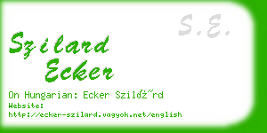 szilard ecker business card